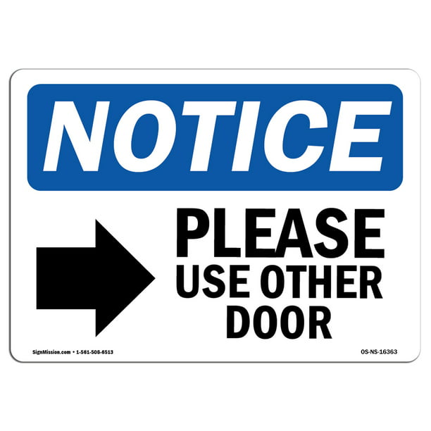 Construction Site Choose from: Aluminum  Made in The USA Protect Your Business Please Use Other Gate OSHA Notice Sign Warehouse & Shop Area Rigid Plastic or Vinyl Label Decal 